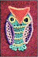 Needlelace Owl can become a dress pin.